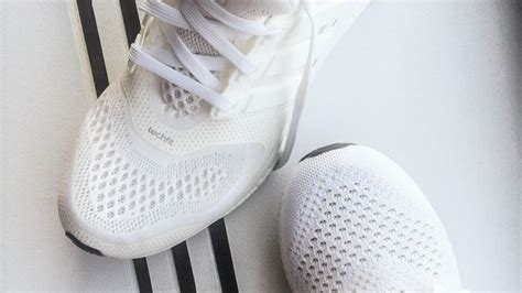 white knit Adidas boost cleaner